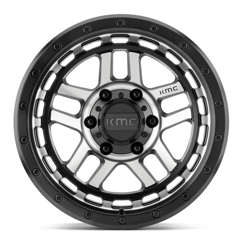 KM540 18X8.5 5X5.0 S-BLK MACH 00MM