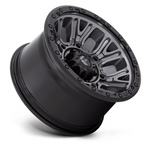 D825 17X9 6X5.5 M-GNMTL BLK-RG -12MM