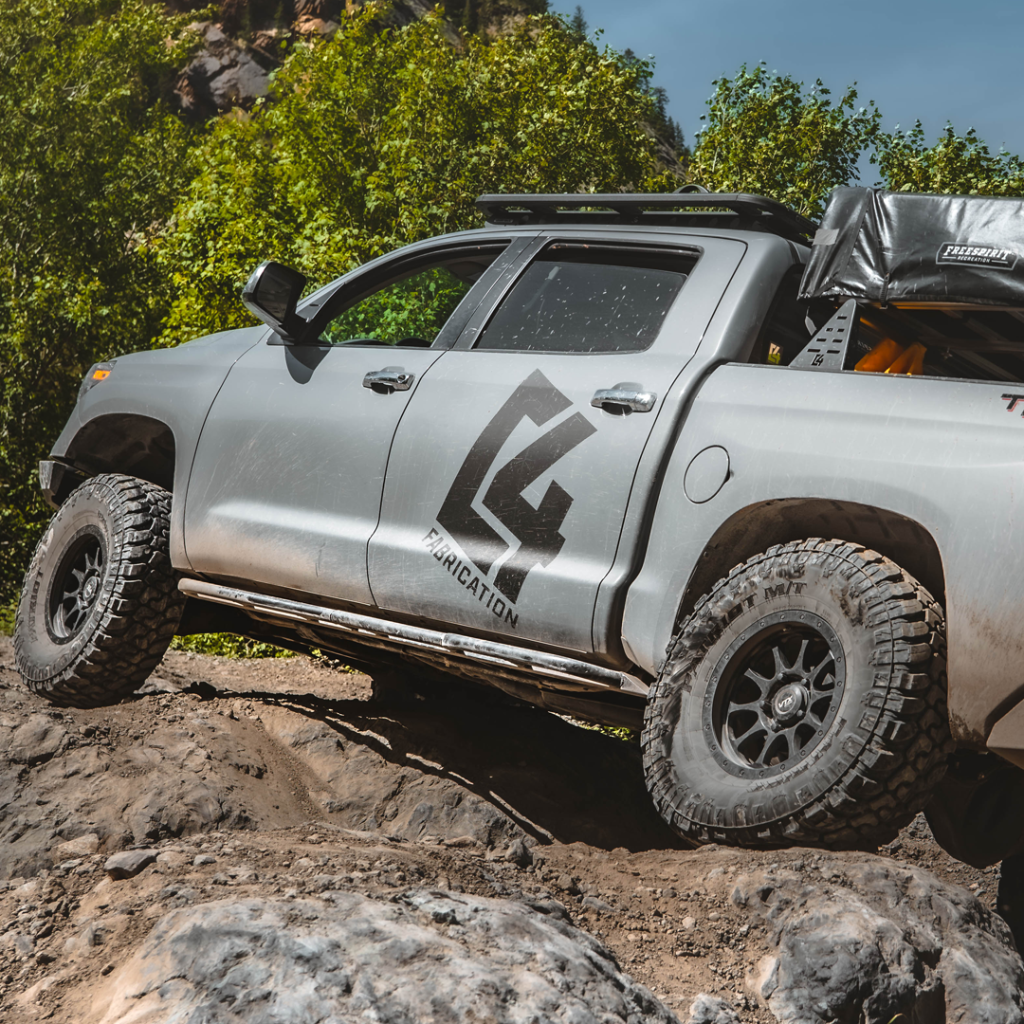 C4 Fabrication 14-21 2nd Gen Toyota Tundra Rock Sliders - 1400-2114-C4-DOM
