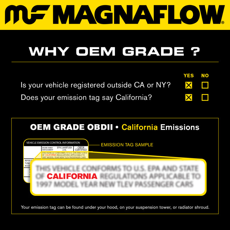 MagnaFlow Direct Fit Catalytic Converter WRANGLER 04-06 4L OEM