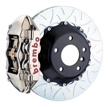 Load image into Gallery viewer, Brembo 12-15 335i/335i xDrive MSport Brakes Rr GTR BBK 4Pis Billet 345x28 2pc Rtr Slot Type3-Nickel