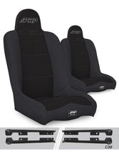 PRP Jeep Wrangler JK/JKU Daily Driver High Back Suspension Seats Kit (Pair) - Black