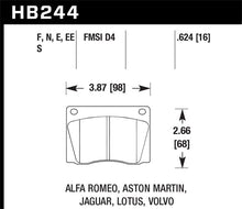 Load image into Gallery viewer, Hawk 72-74 Jaguar XJ12 Front ER-1 Brake Pads