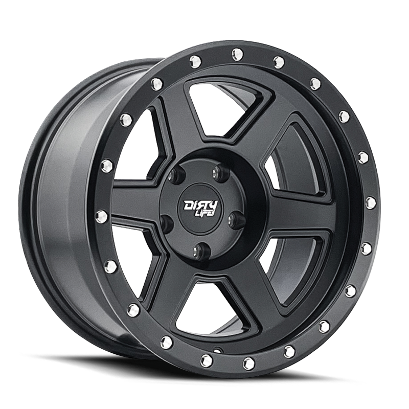 Dirty Life Compound 9315 18x9 / 6x139.7 BP / -12mm Offset / 106mm Hub Matte Black Wheel