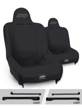 Load image into Gallery viewer, PRP Premier High Back Suspension Seats Kit for Jeep Wrangler CJ7/YJ (Pair) - Black