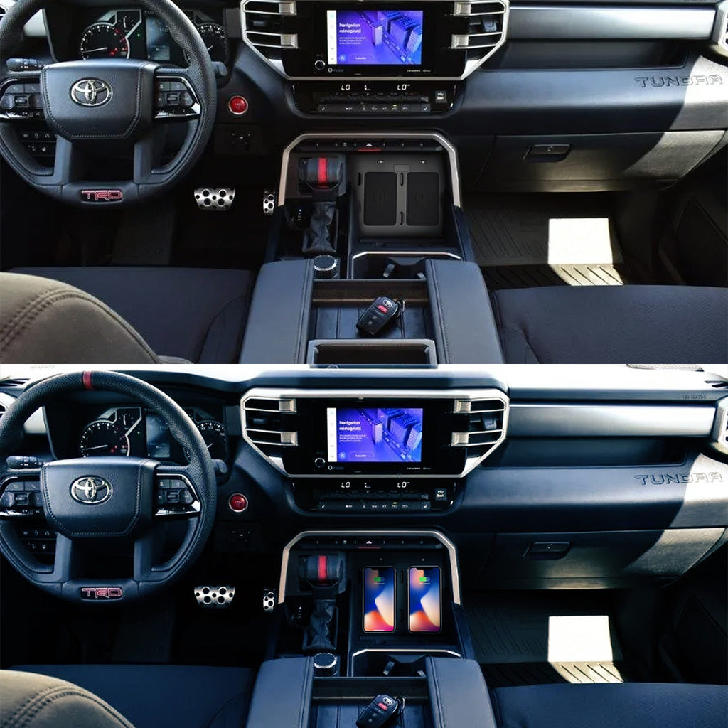 NSV Dual Wireless 10 Watt Qi Phone Charger | '22+ Tundra & '23+ Sequoia