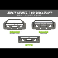 Load image into Gallery viewer, bull bar options for C4 Fabrication 5th gen 4runner low pro front bumper