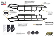 Load image into Gallery viewer, **2003-2009 TOYOTA 4RUNNER 20 DEGREE Trail BOLT ON ROCK SLIDERS