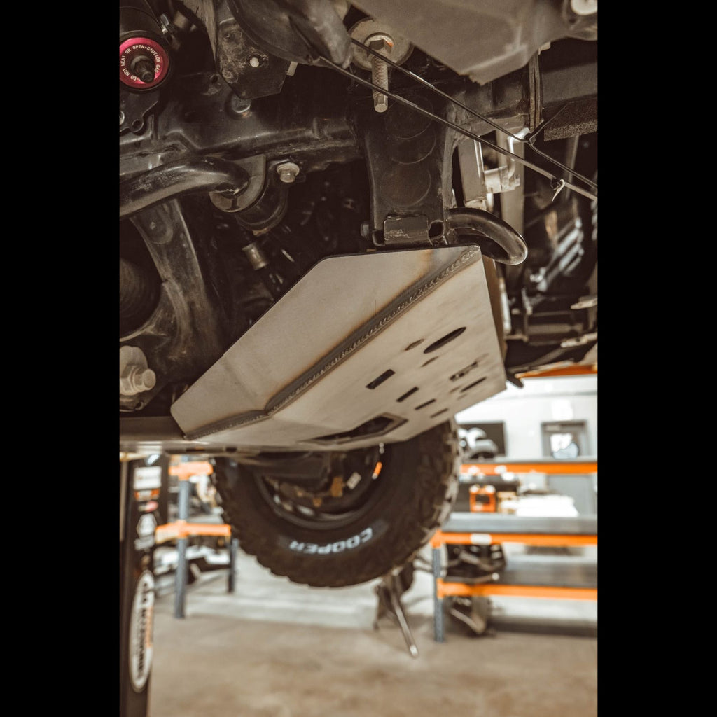 Side view of 5th Gen 4Runner front skid plate