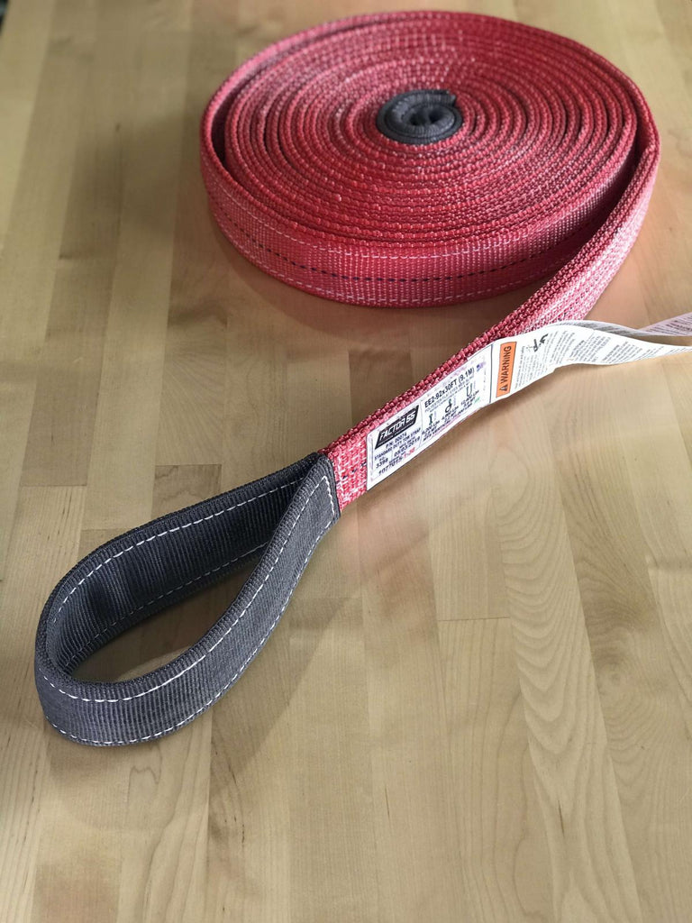 30 Foot Tow Strap Standard Duty 30 Foot x 2 Inch Red Factor 55 - 74