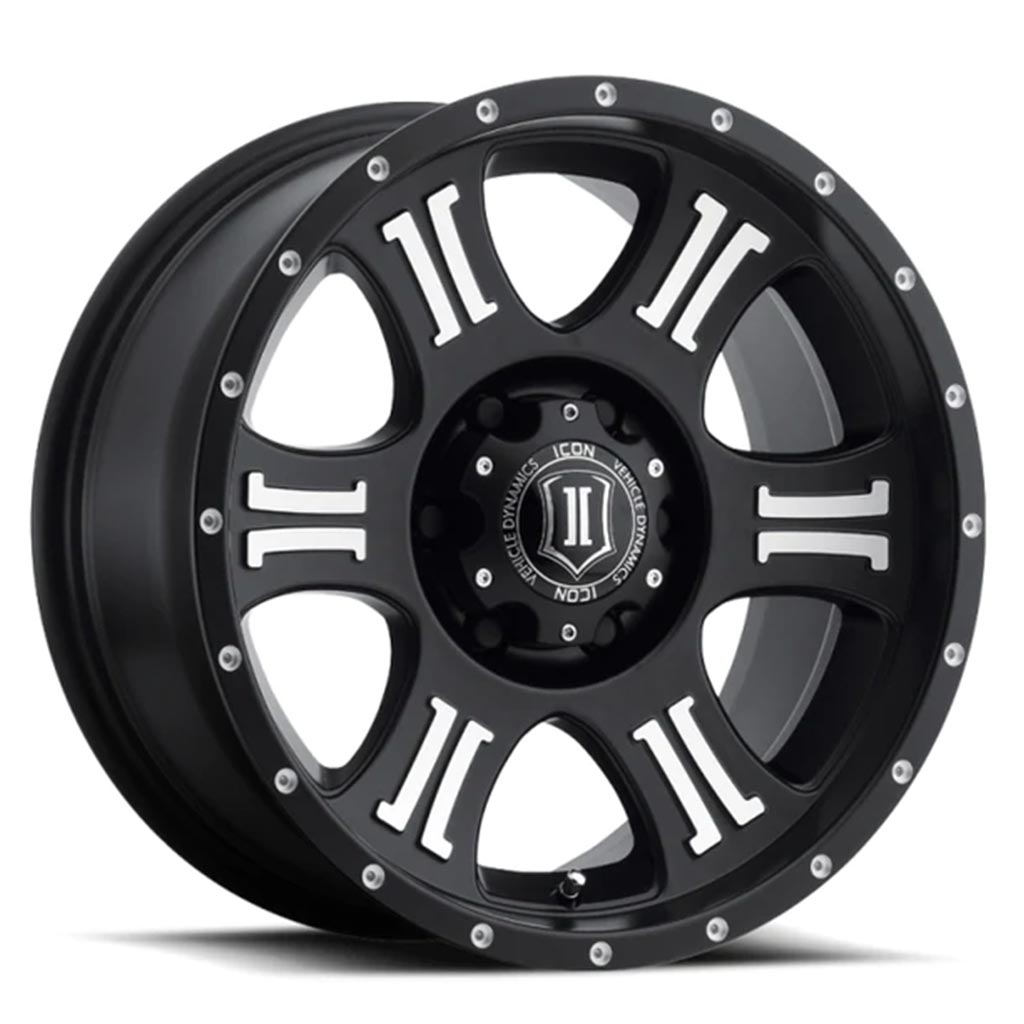 ICON Shield 17x8.5 5x5 0mm Offset 4.75in BS 71.5mm Bore - 1017857347MB