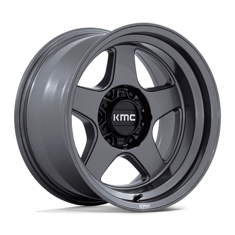 KMC Lobo Matte Anthracite - 17 X 9 / 6 X 139.7 Bolt Pattern/ -38MM Offset / 3.5" Backspace - KM728AX17906838N
