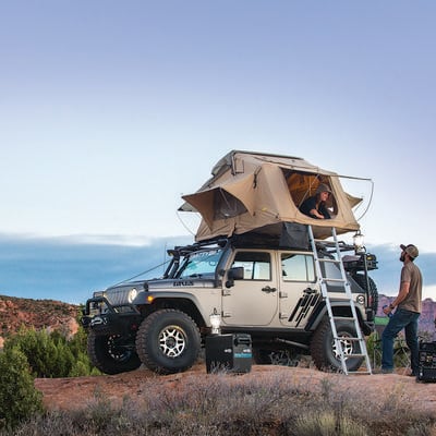 Overlander Roof Tent 2 Person Tent Coyote Tan Smittybilt - 2783
