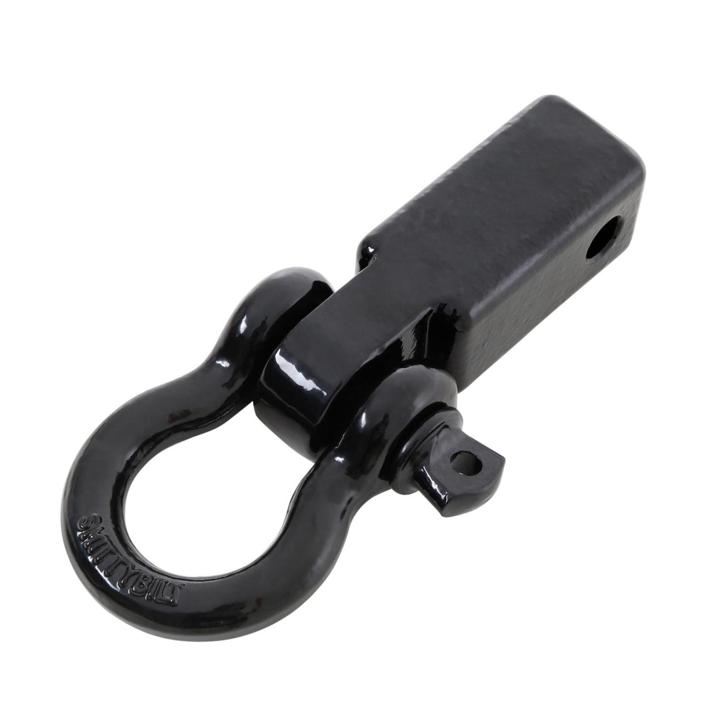 Receiver Hitch D-Ring 3/4 Inch 4.75 Ton Rating Fits 2 Inch Receiver Black Smittybilt - 29312B