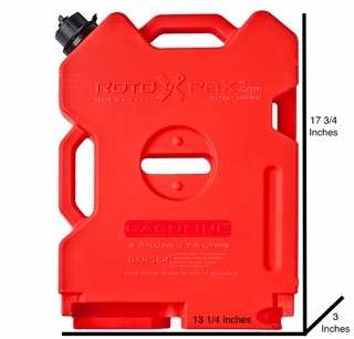 RotoPax - 2 Gallon Gasoline (Red) - RX-2G