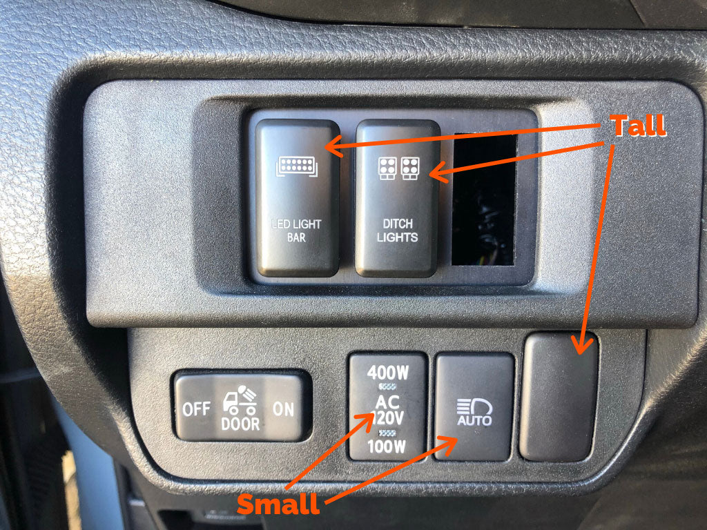 Toyota Tall & Skinny OEM Style "Back Up" Switch Blue