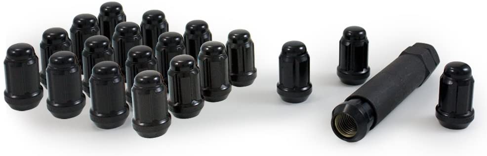 Gorilla Automotive 12mm x 1.50 Spline Lug Nut Kit with Valves (Black) - K4CS-12150BGR - Cali Raised Offroad