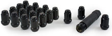 Load image into Gallery viewer, Gorilla Automotive 12mm x 1.50 Spline Lug Nut Kit with Valves (Black) - K4CS-12150BGR
