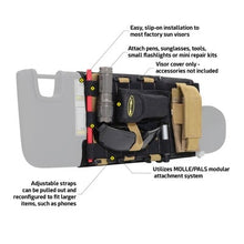 Load image into Gallery viewer, Sunvisor Organizer G.E.A.R. Universal Fit Each Black/Tan Smittybilt - 56644