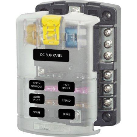 Blue Sea 6 Circuit Fuse Block with Mounting Hardware - Cali Raised Offroad