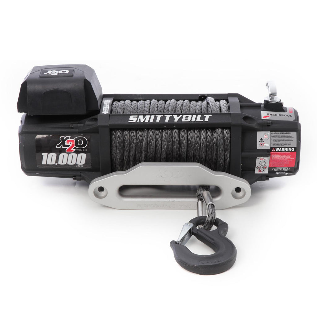X2O 10 Comp Gen2 10,000 lb Winch Comp Series W/Synthetic Rope Aluminum Fairlead Smittybilt - 98510 - Cali Raised Offroad