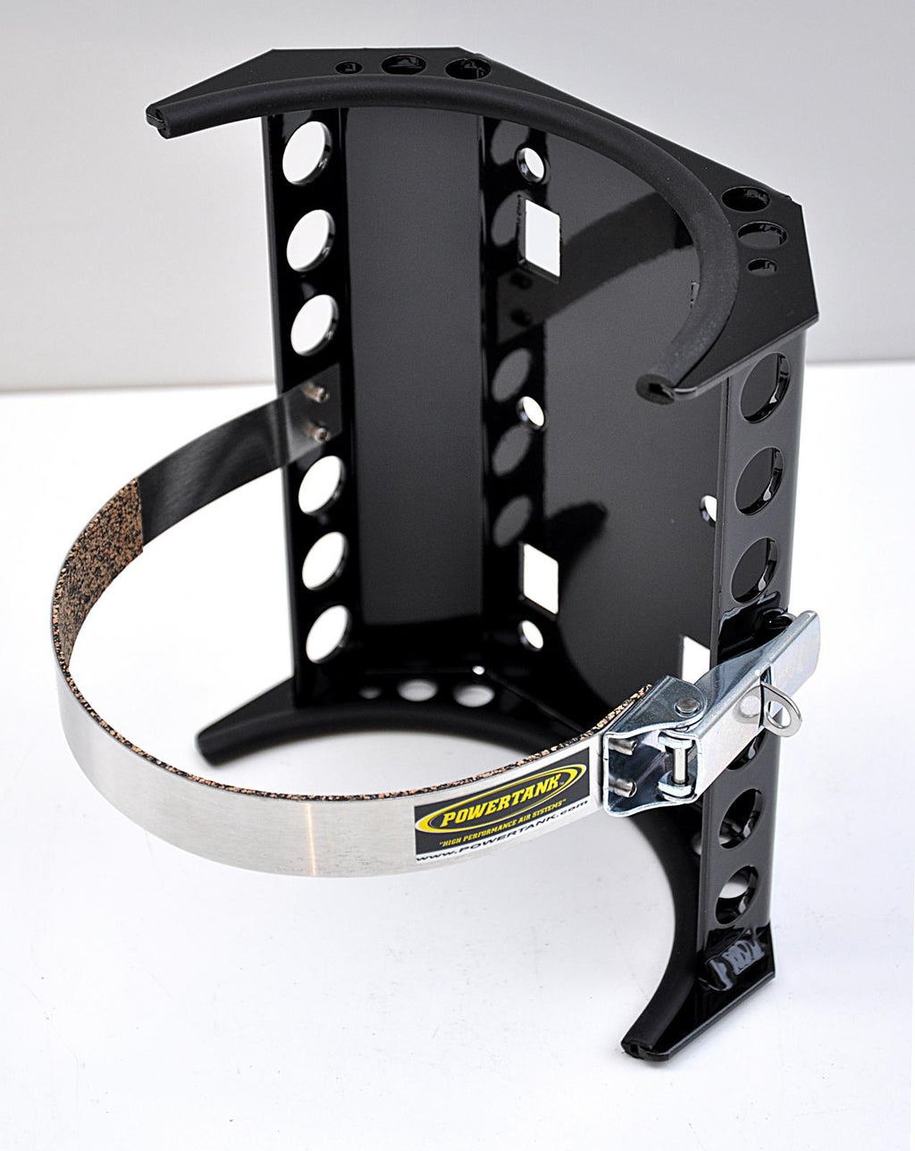 CO2 Tank Bracket 10-15 Lb 6.9 Inch Diameter Matte Black Power Tank - BKT-2260-SS-BK - Cali Raised Offroad