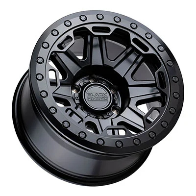 Black Rhino Rift Beadlock Wheel, 17x8.5 with 6 on 5.5 Bolt Pattern - Matte Black - 1785RFT-06140M12