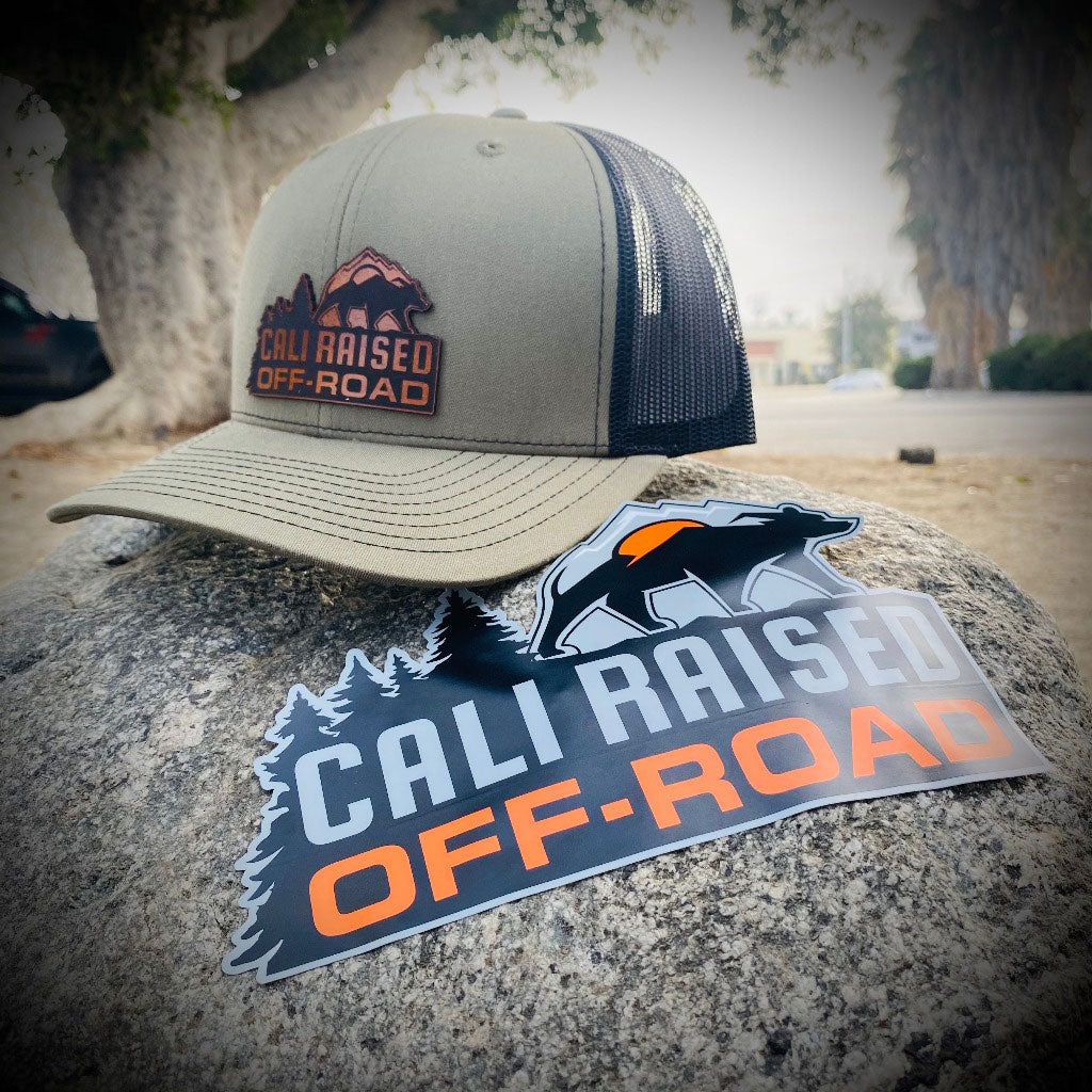 Cali Raised Offroad Leather Logo SnapBack Hat