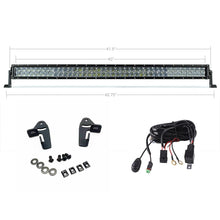 Load image into Gallery viewer, 42&quot; Dual Row Spot Beam light bar W/Premium Roof Rack Mounts and Harness