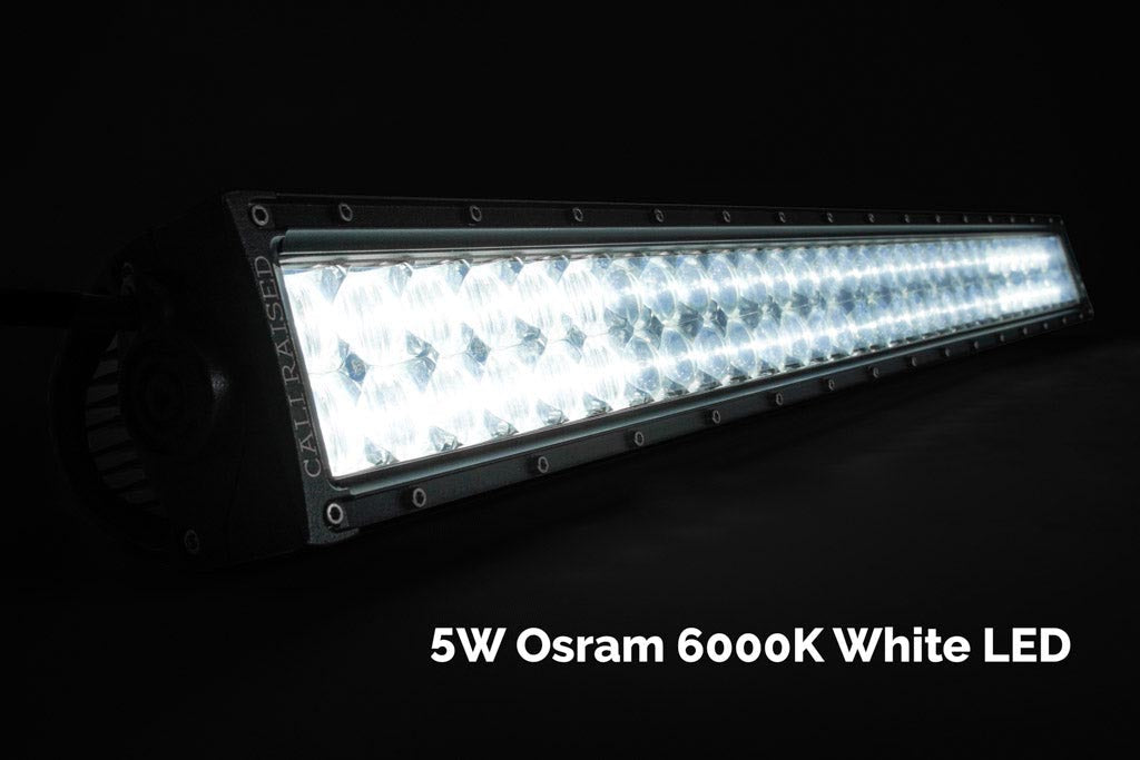14" Dual Row 5D Optic Osram LED Bar By Cali Raised LED