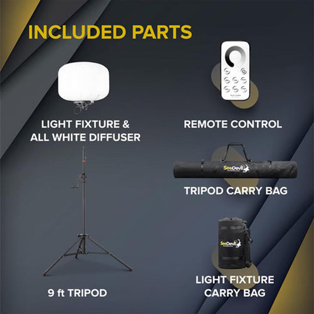 SeeDevil 300 Watt Balloon Light Kit - Cali Raised Offroad