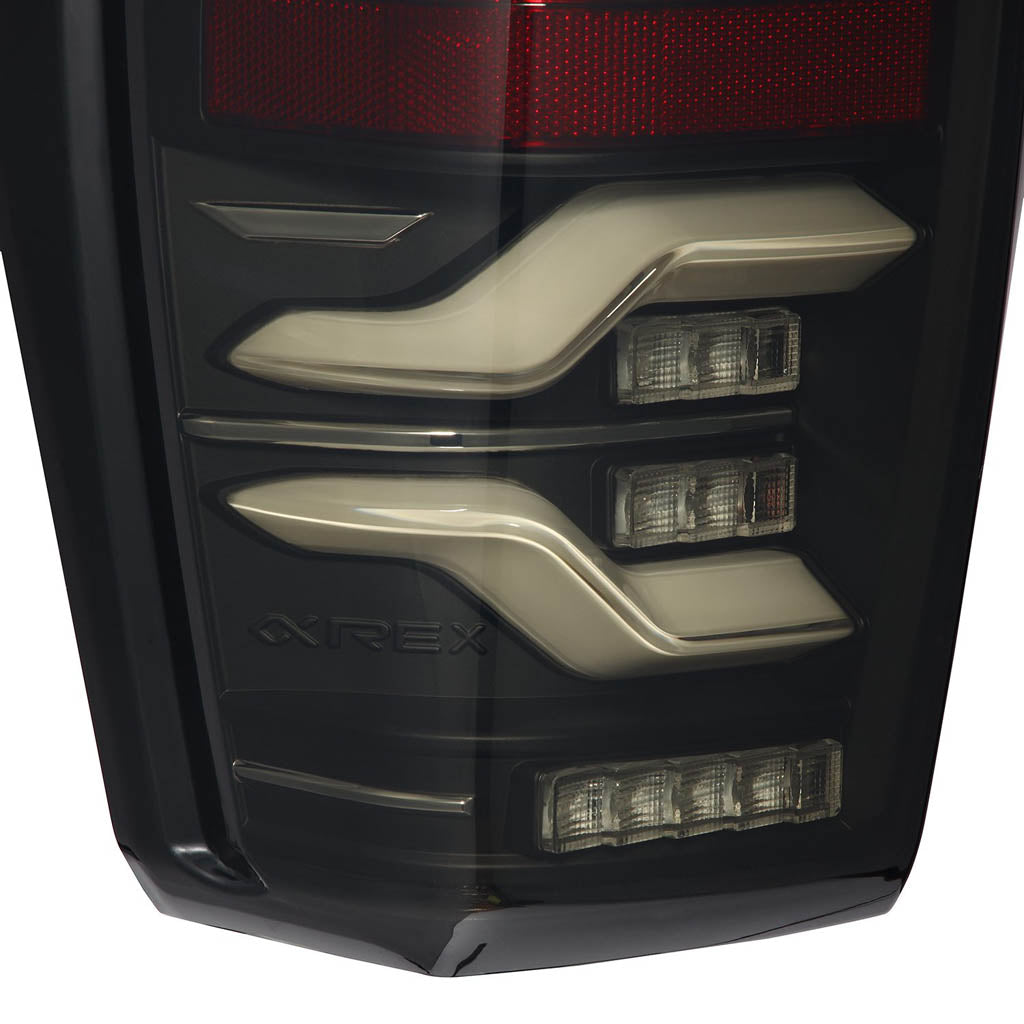 AlphaRex 16-21 Toyota Tacoma LUXX-Series LED Tail Lights Black-680090