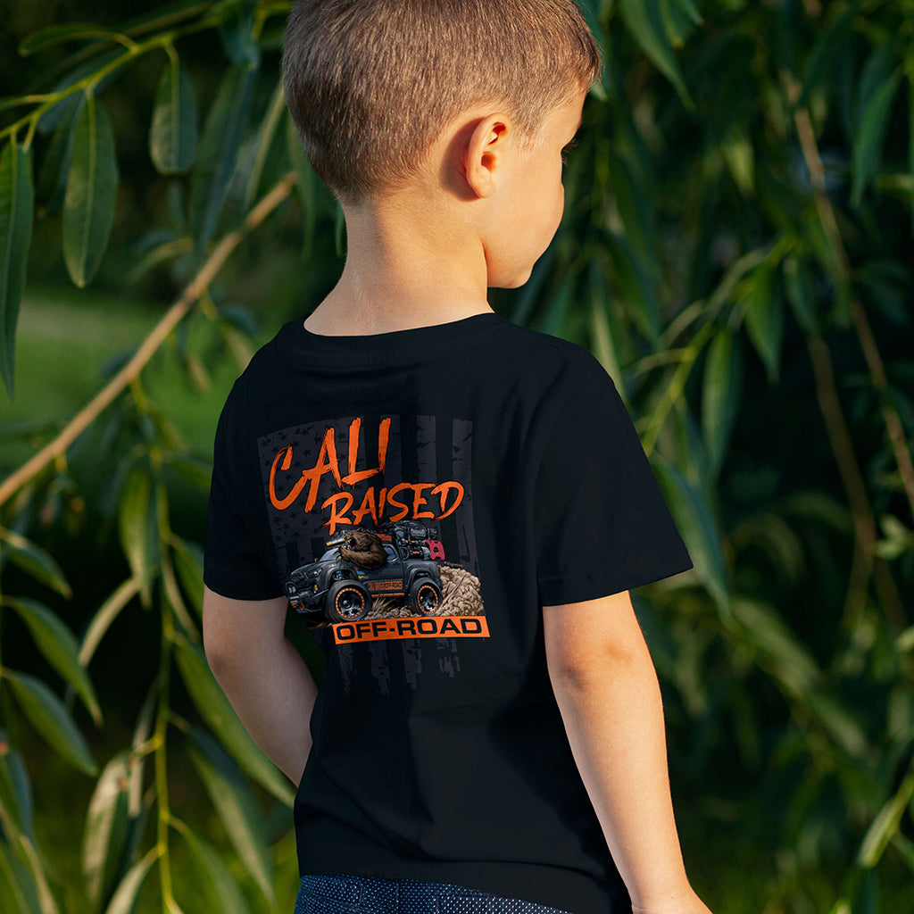 Kids Cali Raised Offroad T-Shirt Tacoma Design 22