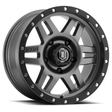 Load image into Gallery viewer, Icon Alloys Six Speed Wheel Series Gun Metal 17 X 8.5 5 X 150 Bolt Pattern 25MM Offset 5.75 Inch Backspace - 1417855557GM