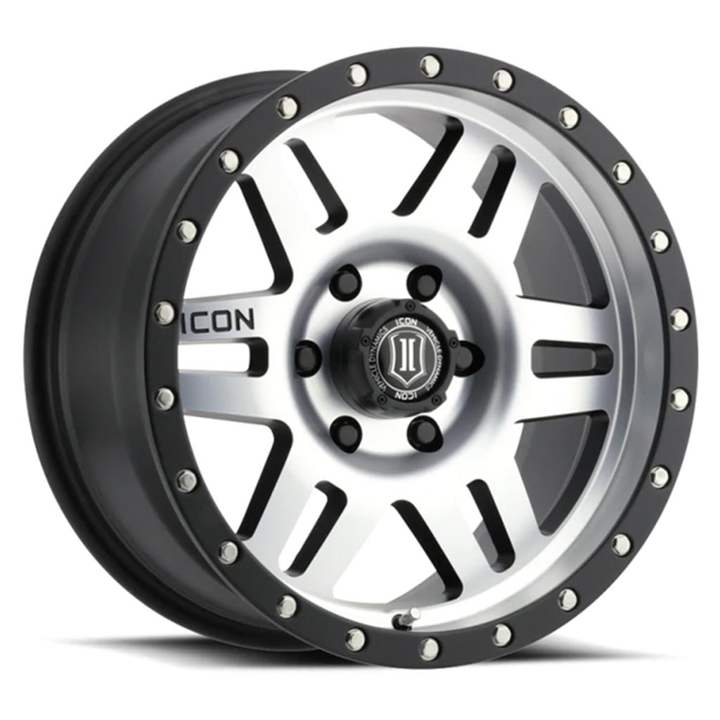 Icon Alloys Six Speed Wheel Series Satin Black 17 X 8.5 6 X 135 Bolt Pattern 6MM Offset 5 Inch Backspace - 1417856350MB