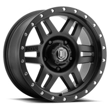 Load image into Gallery viewer, Icon Alloys Six Speed Wheel Series Satin Black 17 X 8.5 5 X 150 Bolt Pattern 25MM Offset 5.75 Inch Backspace - 1417855557SB