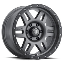 Load image into Gallery viewer, Icon Alloys Six Speed Wheel Series Gun Metal 17 X 8.5 6 X 135 Bolt Pattern 6MM Offset 5 Inch Backspace - 1417856350GM