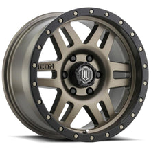 Load image into Gallery viewer, Icon Alloys Six Speed Wheel Series Bronze 17 X 8.5 5 X 5 Bolt Pattern -6MM Offset 4.5 Inch Backspace Icon Alloys - 1417857345BR