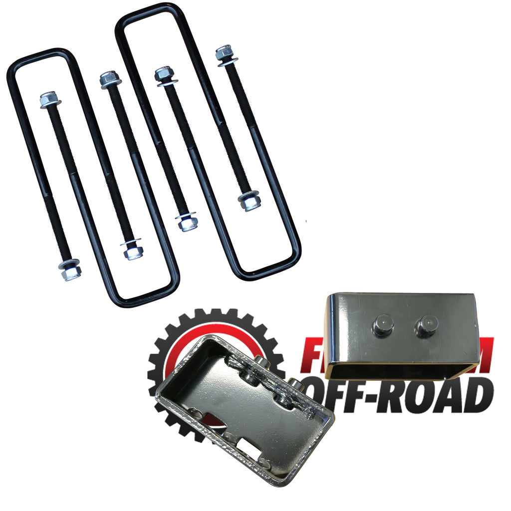 Freedom-Off-Road-3-Rear-Lift-Blocks-w/-Extended-U-Bolts-#FO-F30130+FO-F404-FO-F30130+FO-F404-CRO