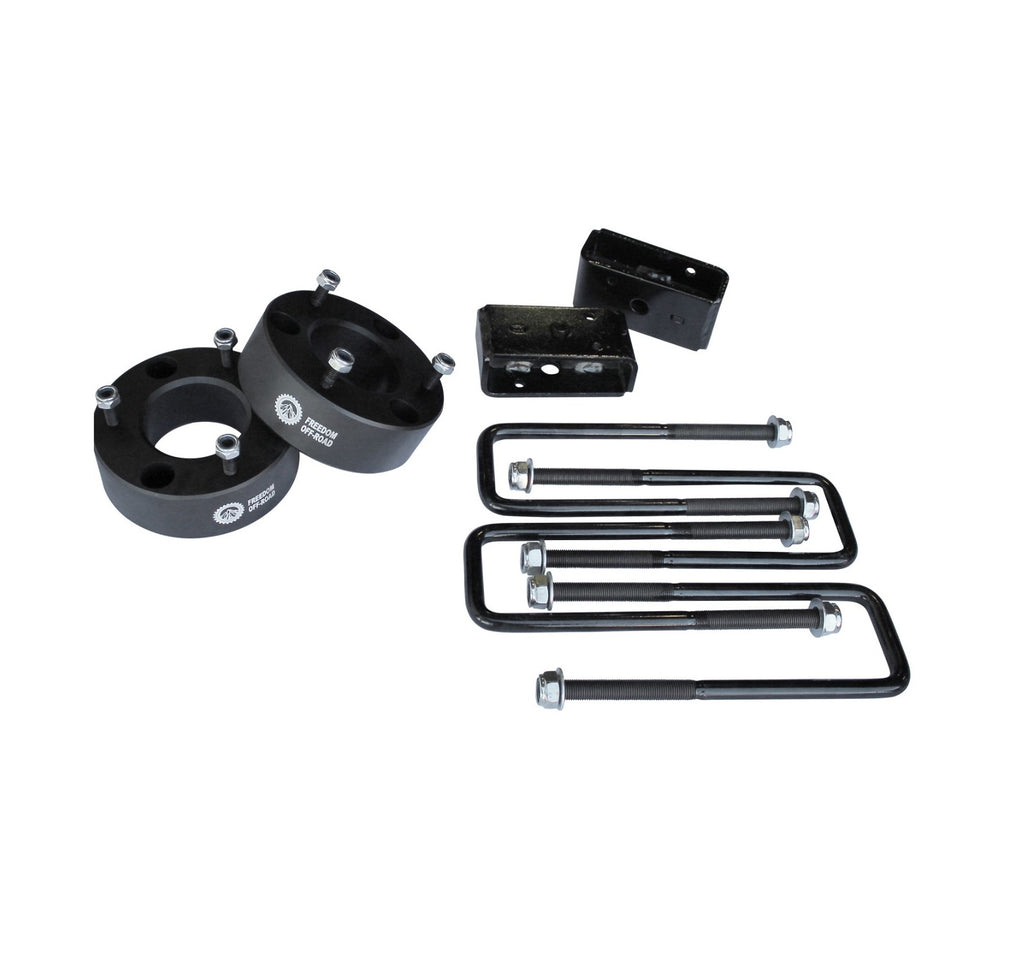 Freedom-Off-Road-3-Front-Strut-Spacer-/-2-Rear-Lift-Blocks-w/-U-Bolts--#FO-F604-2AL-FO-F604-2AL-CRO