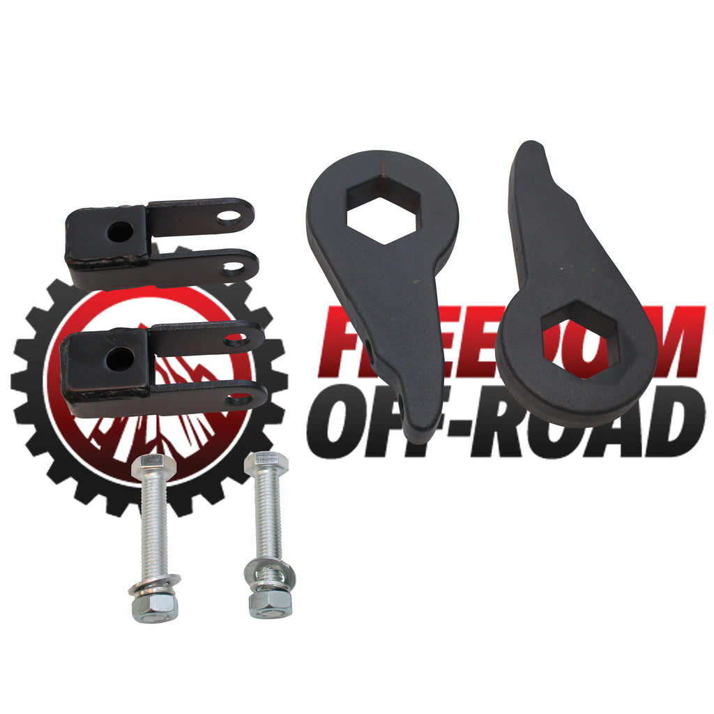 Freedom-Off-Road-1-3-Leveling-Kit-Torsion-Keys-w/-Shock-Extenders-#FO-G101F+FO-G406-FO-G101F+FO-G406-CRO