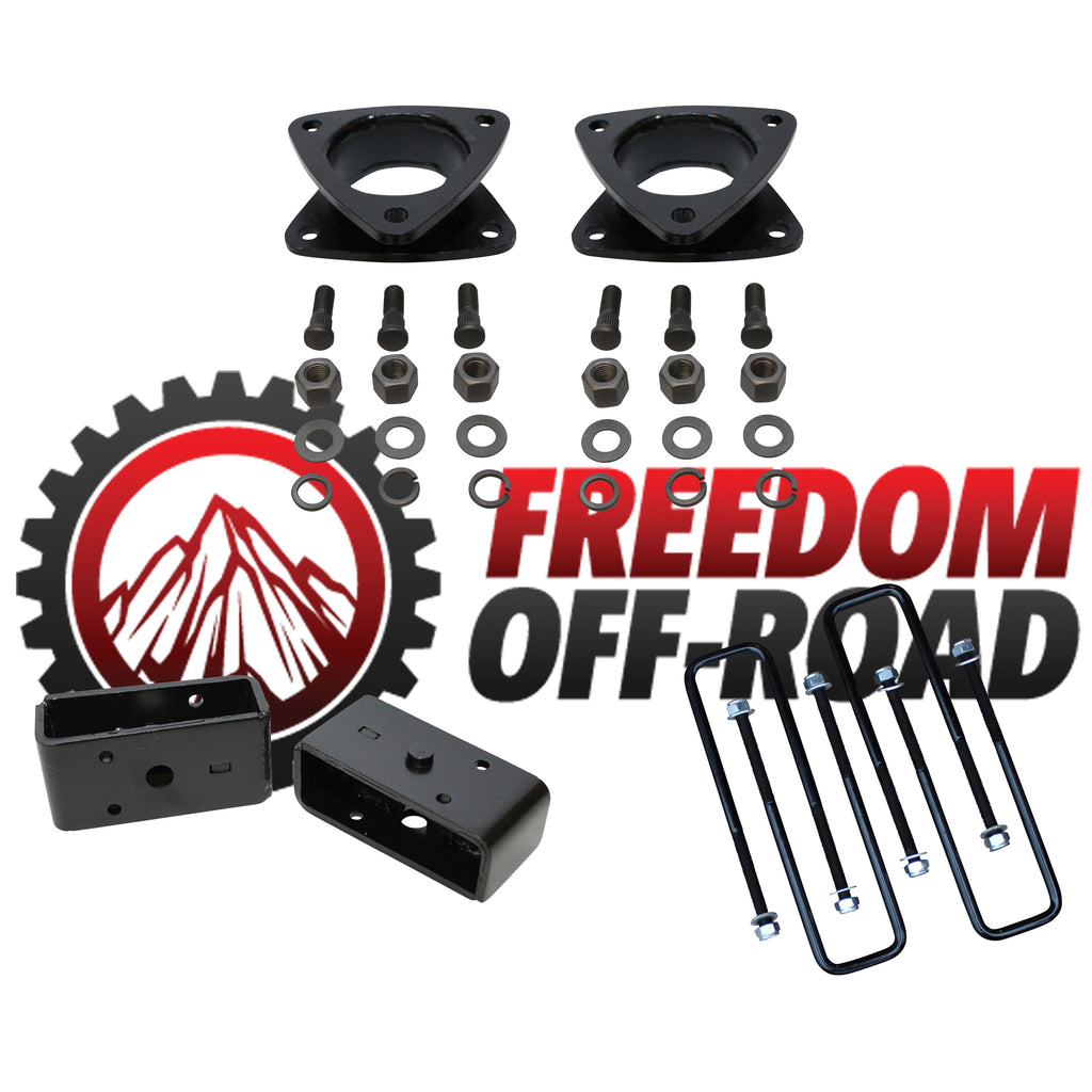Freedom-Off-Road-3-Front-Steel-Strut-Spacer-/-2-Rear-Lift-Blocks-w/-U-Bolts-#FO-T601-KIT-FO-T601-KIT-CRO