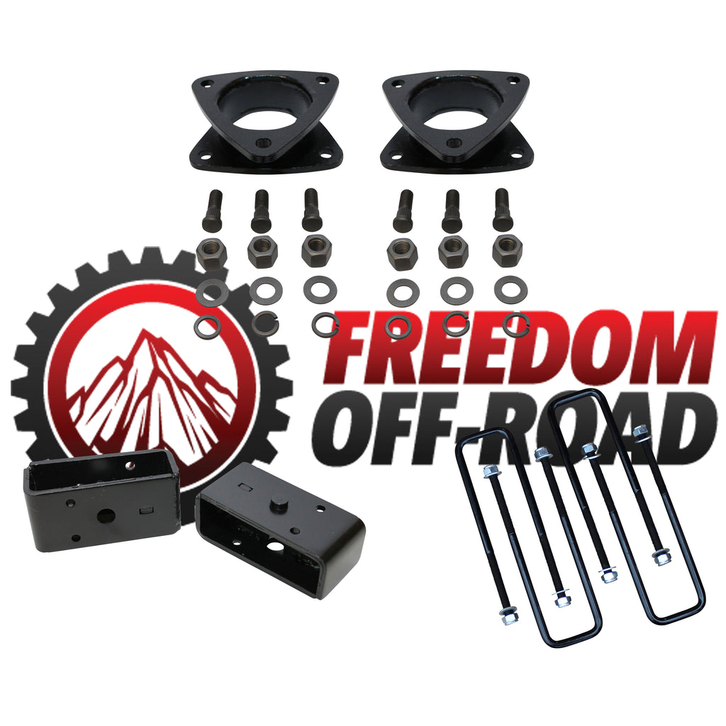 Freedom-Off-Road-3-Front-Strut-Spacer-/-2-Rear-Lift-Blocks-w/-U-Bolts-#FO-T602-KIT-FO-T602-KIT-CRO