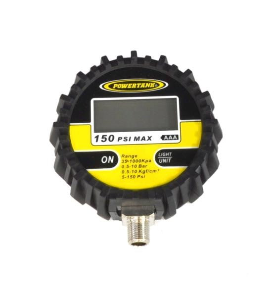 Digital Tire Inflator Gauge 150 PSI 2.5 Inch Diameter 1/8 NPT Threads Lower Power Tank - GAU-0150D - Cali Raised Offroad
