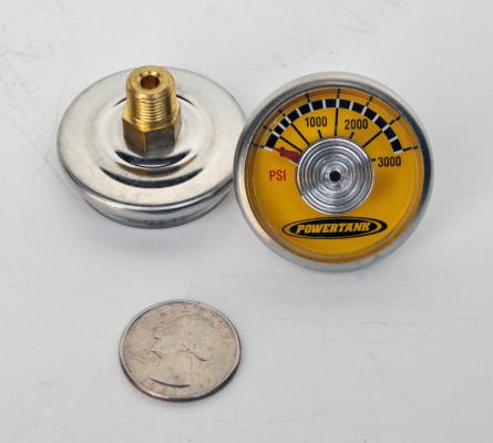 Spiral Gauge 3000 PSI 1/8 Inch NPT Back Stem Power Tank - GAU-P03K - Cali Raised Offroad