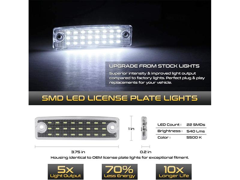 2003-2020 TOYOTA 4RUNNER LICENSE PLATE LED LIGHTS - Cali Raised Offroad