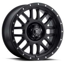 Load image into Gallery viewer, Icon Alloys Alpha Satin Black - 17 X 8.5 / 5 X 5 Bolt Pattern / 0MM Offset / 4.75&quot; Backspace