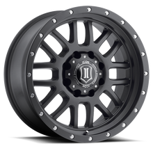 Load image into Gallery viewer, Icon Alloys Alpha Satin Black - 20 X 9 / 8 X 6.5 Bolt Pattern / 19MM Offset / 5.75&quot; Backspace
