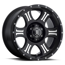 Load image into Gallery viewer, ICON ALLOYS SHIELD SAT BLK MACH - 17 X 8.5 / 6 X 5.5 / 0MM / 4.75&quot; BS - 1017858347MB