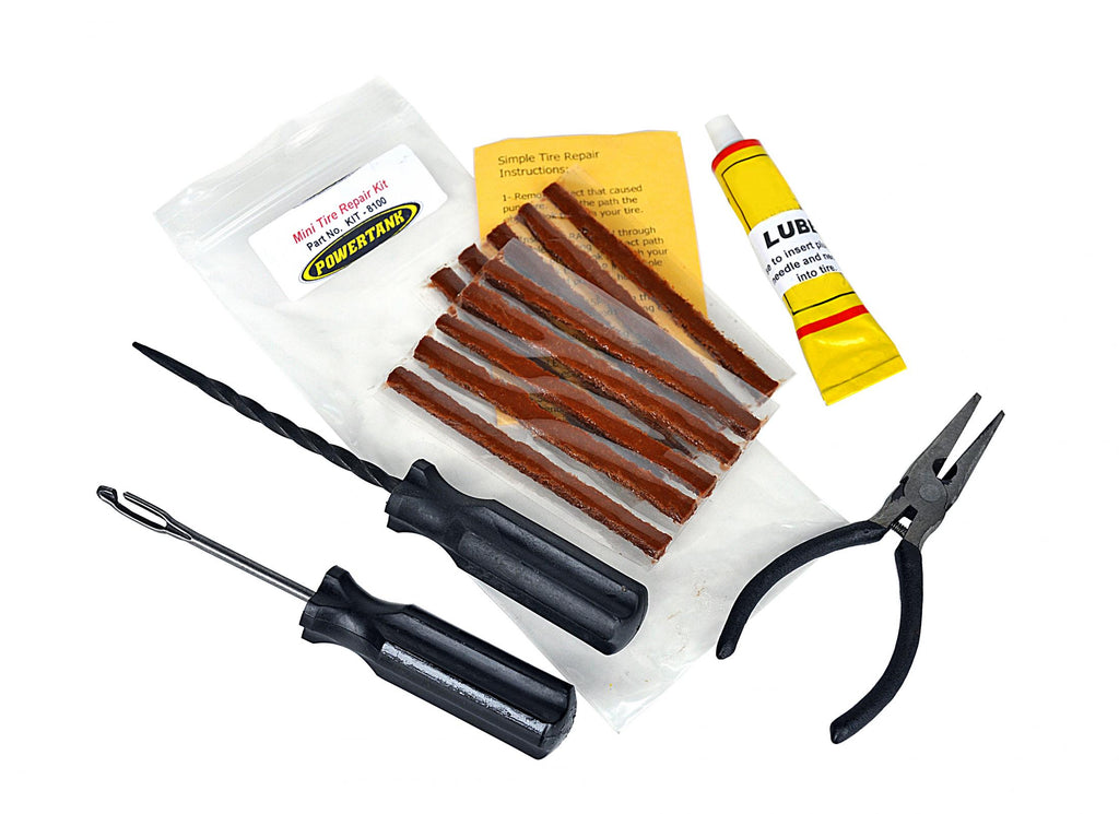 Mini Tire Plug Kit 5 Plugs Power Tank - KIT-8100 - Cali Raised Offroad